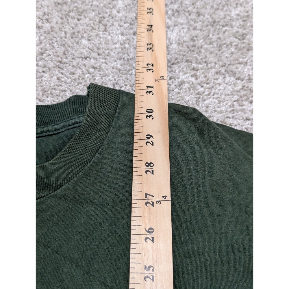 Fruit of the Loom T-Shirt Mens XL Green Durkins Chicago Vintage Heavy Cotton Tee - Picture 6 of 8